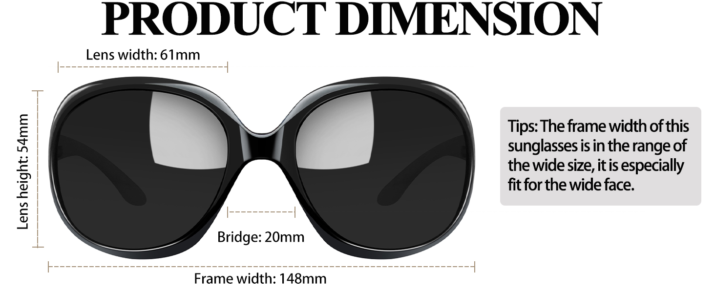 Joopin Oversized Sunglasses Womens Polarized