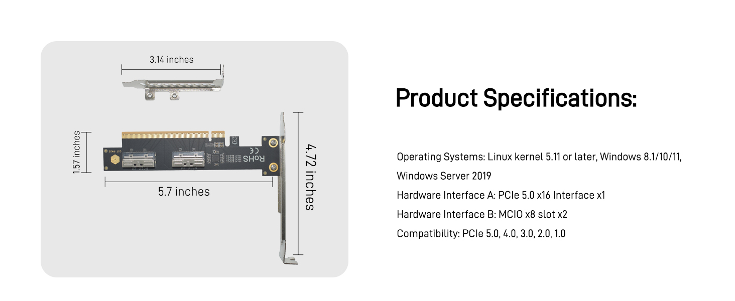 LetLinkSo-Gen5-PCIe-5.0-x16-to-2-MCIO-x8-8i-U.2-Connector-NVMe-SSD-Adapter-Card