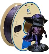 YOUSU PLA Filament 1.75mm, 3D Printer Filament Silk Black Purple Color Changing, Silk PLA Filamen...