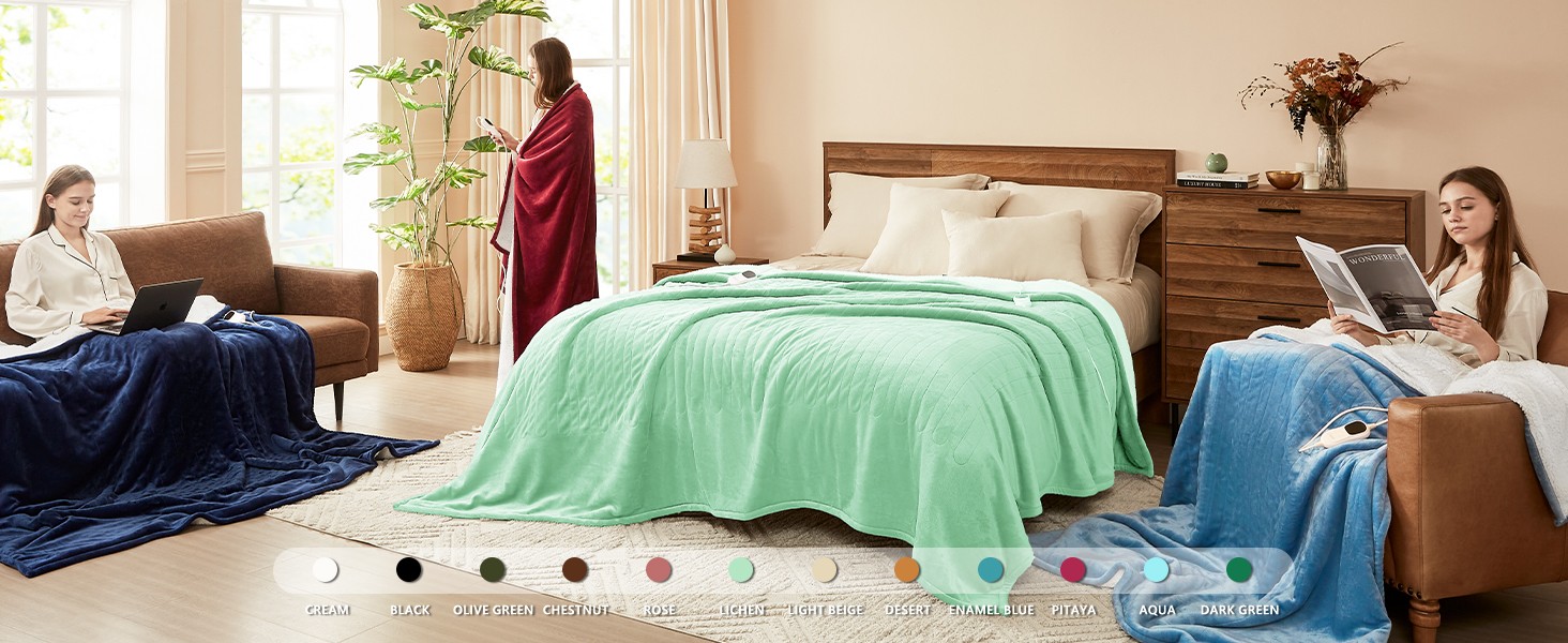 10 heat levels,1/2/4/6/8 hours auto shut off