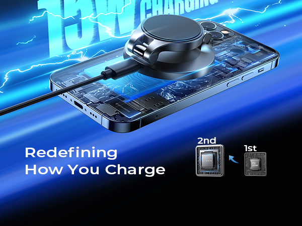 magsafe car charger mount 15W fast charging
