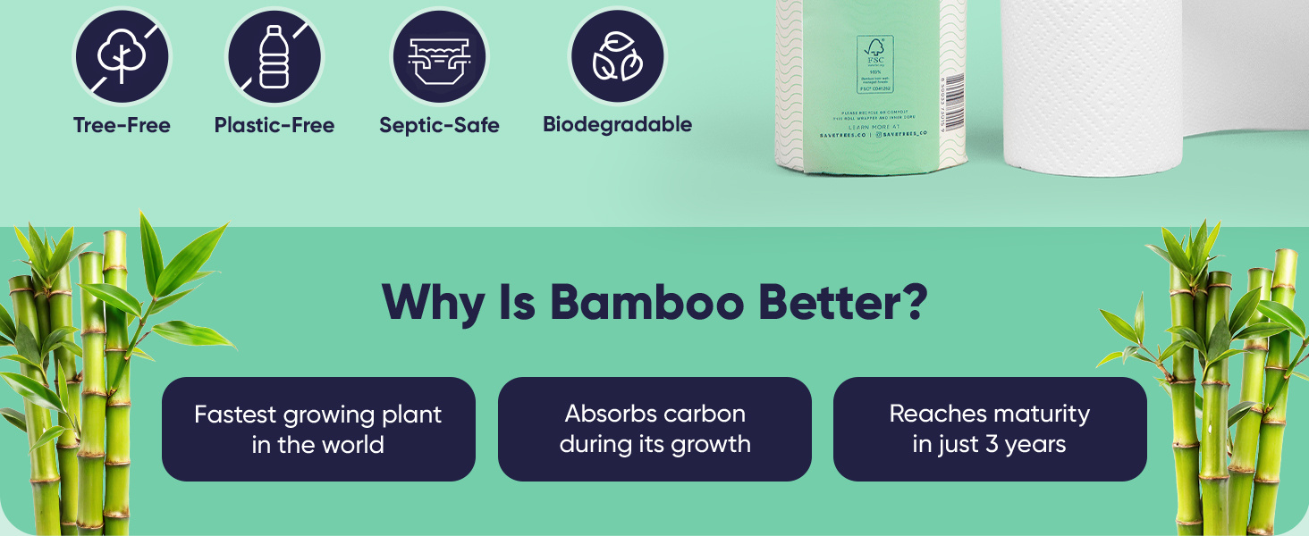 bamboo paper towels kitchen roll recycled towel super plant based disposable tree free products