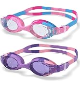 Aegend Swim Goggles for Kids Toddler 3-8 UV Protection Anti-Fog Pool Swimming Beach Goggles for L...