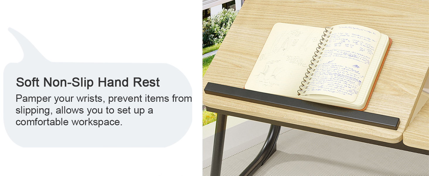 Portable Lap Tray Table with Cup Holder, Laptop Bed Desk Tray for Eating Working Writing Reading