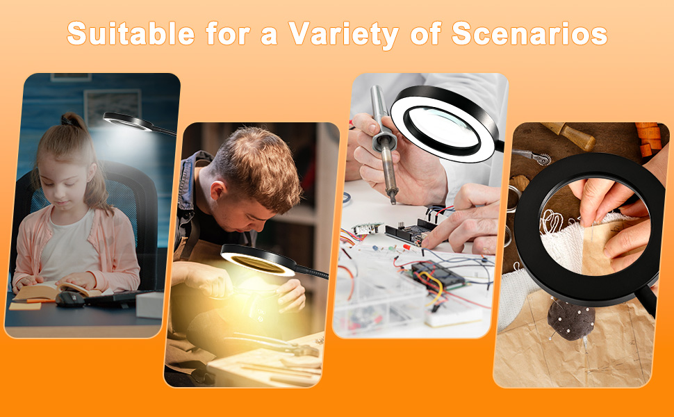 magnifying glass with light