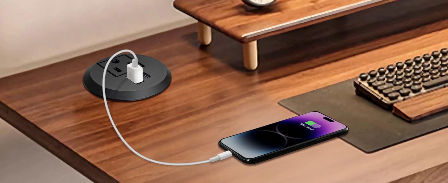 2inch Recessed Power Grommet USB C
