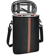 Neverwhy Insulated Wine Bag - Wine Bottle Carrier Tote Cooler Bags for Gifts Travel Picnic Beach,...