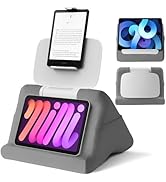 SAIJI Tablet Pillow Stand - iPad mini Kindle Holder for Lap in Bed, with Lifter &amp; Angle Adjustabl...