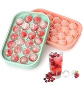 VVAYHUA Ice Cube Tray, 2 Pack Flexible Silicone 22 Ice Balls Maker with Lid BPA Free Easy-Release...