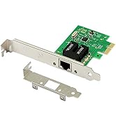 CERRXIAN Gigabit Ethernet PCI Express 1x Slot PCI-E Network Card 10/100 / 1000Mbps with Low Profi...