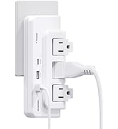 ELEGRP Outlet Extender with 3 Rotating Surge Protector Outlets, Multi Plug Outlet Adapter with 3 ...
