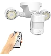 SANSI 25W 3000LM Motion Sensor Outdoor Security Lights with Remote, 5000K Daylight, Dusk to Dawn,...