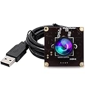 ELP High Speed Wide Angle Global Shutter USB Camera Module for Computer 1080P Mini UVC USB2.0 Web...