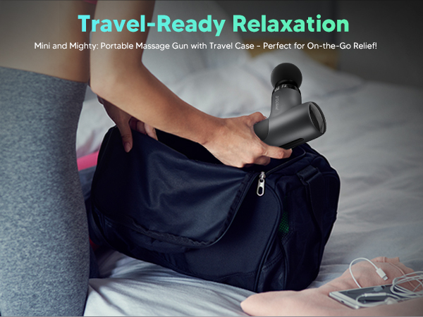travel massage gun with carrying case