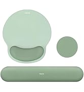 MOSISO Wrist Rest Support for Mouse Pad&Keyboard Set, Circle Curved Ergonomic Mousepad&Coaster No...