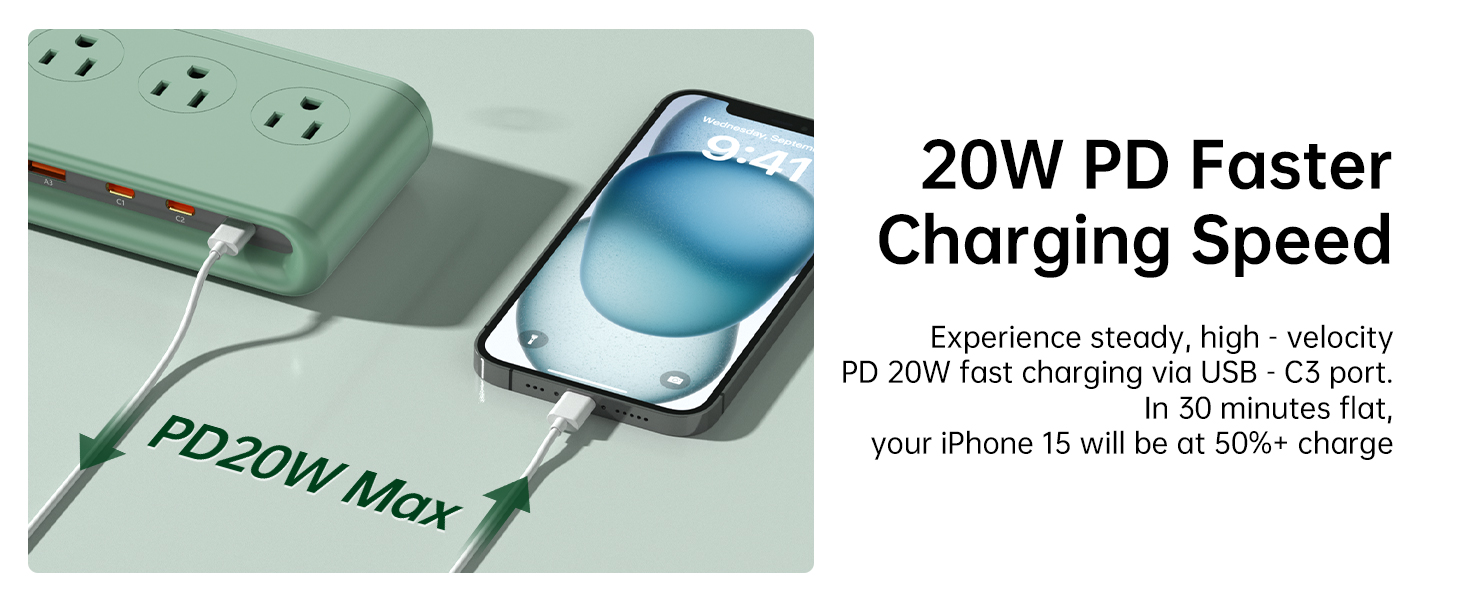 gan power strip PD 20w faster charger