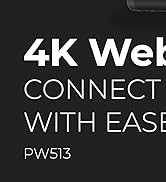 PW513 Live Streamer CAM. A 4K webcam with ultra-wide viewing angle.