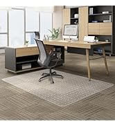 Large Office Carpet Chair Mat, 46” x 72” Desk Chair Mat for Carpeted Floors, Easy Glide Floor Pro...