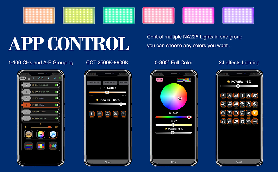 led phone light app control
