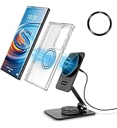 Compatible with MagSafe Charger, 15W Magnetic Charger Stand, 360°Rotation Base Adjustable Foldabl...