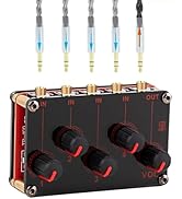 COKYIS TP400 Mini Portable Stereo 4 Channel Audio Mixer Live Studio Console Recording Low Noise M...