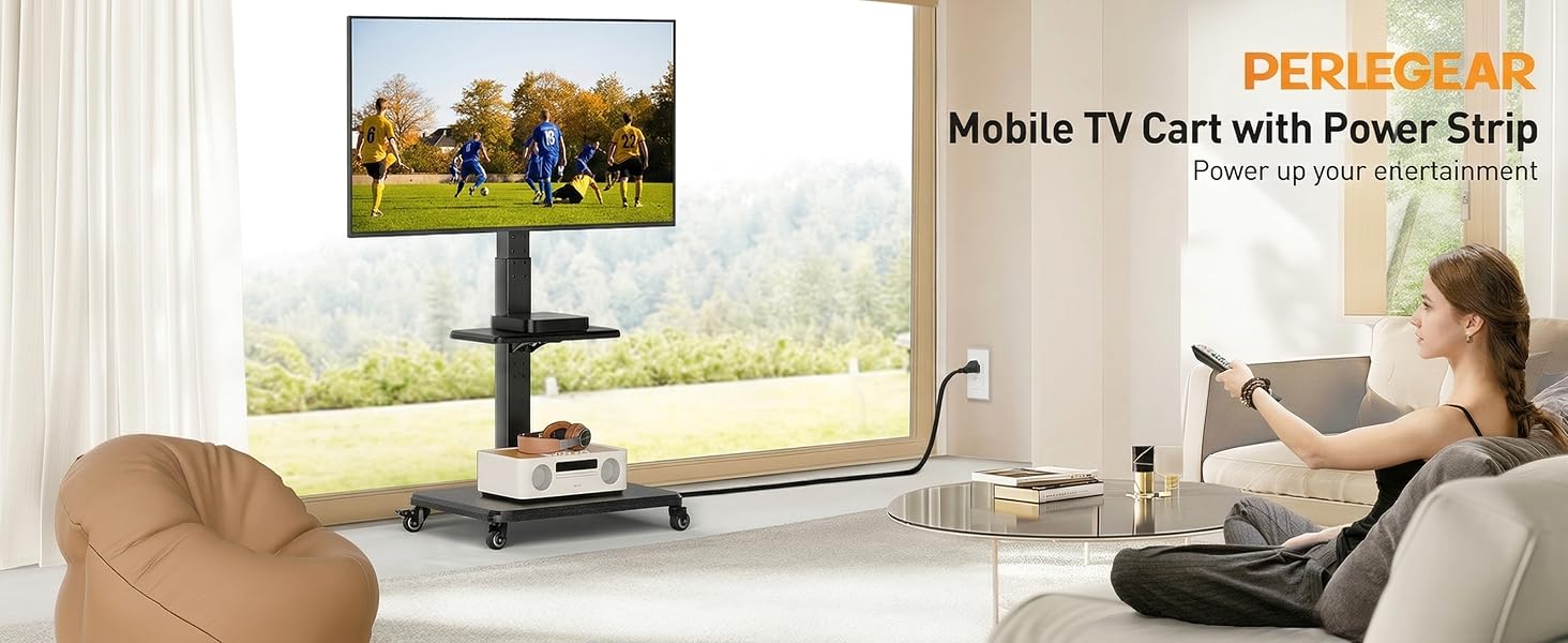 rolling tv stand