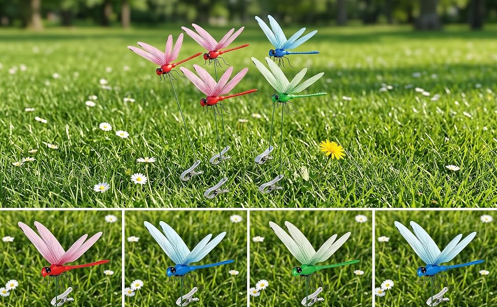8 PCS Dragon Fly Clips for Bugs Repellent, Dragonfly Clip Bug Repellent
