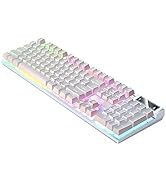 Wired Floating Gaming Keyboard Light Up USB Keyboard Mechanical Keyboard Hand Feeling RGB Backlit...