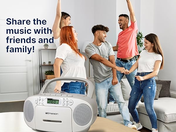 Convenient Carrying Handle to take portable boombox to events at beach with friends or schoolyard.