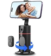 Auto Face Tracking Tripod - 360° Rotation Auto Tracking Phone Holder, No App, Phone Camera Mount ...