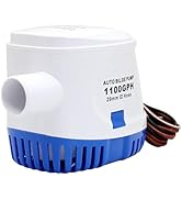 YQMIGU Automatic Water Pump 1100GPH,12V Bilge Pump,Equipped With Internal Floating Switch, Suitab...
