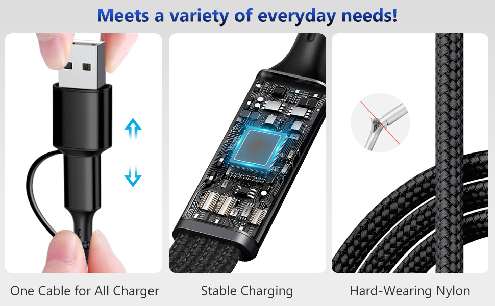 4 in 2 Multi Charger Cable