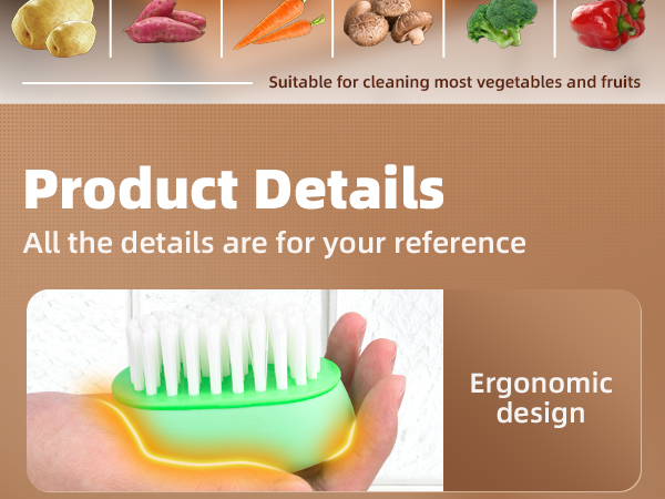 Vegetable Brush Scrubber for Food