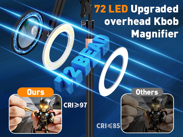 magnifying glass with light stand magnifier with light bright floor lamp tattoo work lights craft