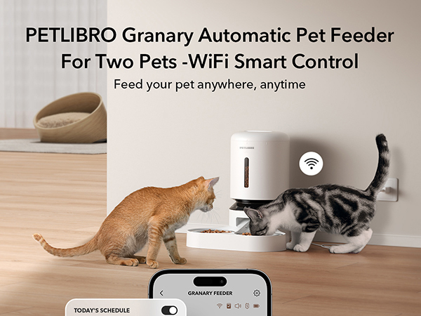 automatic pet feeder for 2 cats