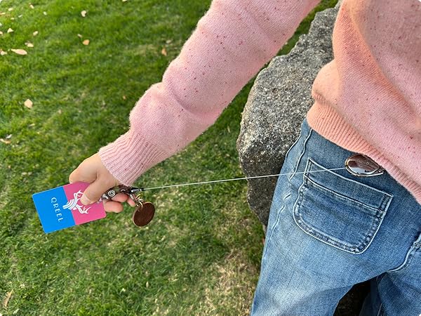 Metal Heavy-duty Retractable Badge Holder Reel with Carabiner &amp; Belt Clip &amp; Key Ring