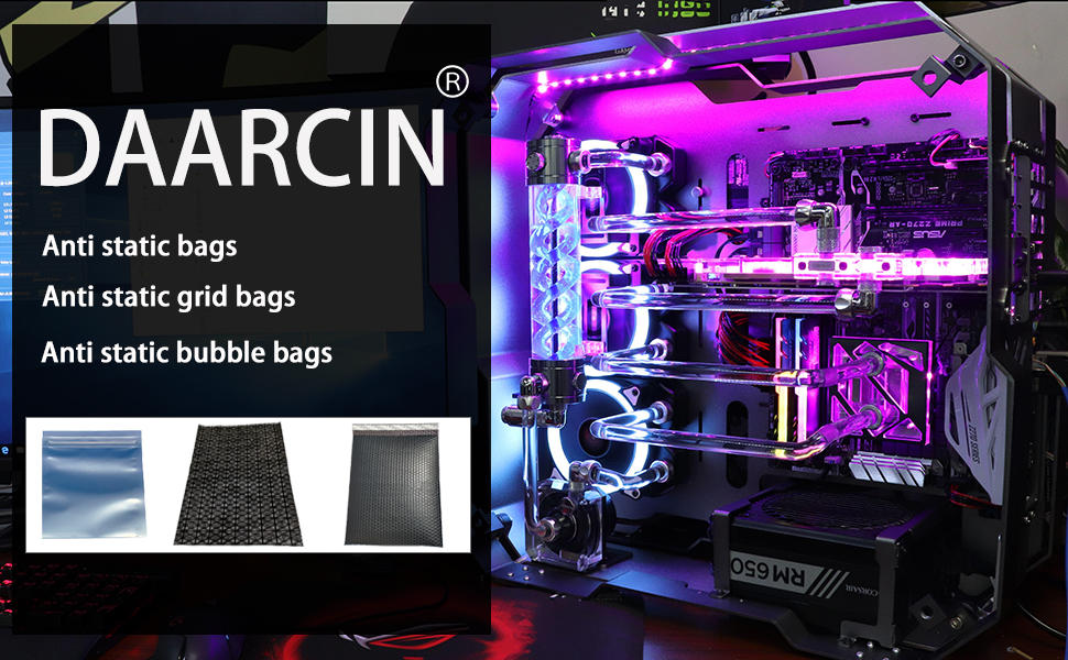 Daarcin anti static bags,grid bags,bubble bags logo