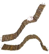 Rat Bendy Long Suspension Bridges Hamster Climbing Ladder Flexible Wooden Bridge for Small Animal...