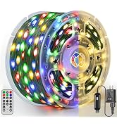 Ollny Christmas Lights 800LED 262FT, IP67 Waterproof Warm White&amp;Multicolor | Plug-in Christmas Tr...