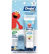 Orajel Baby Elmo Tooth &amp; Gum Cleanser Fluoride-Free, 1 Finger brush, 1 Toothpaste 1oz; #1 Pediatr...