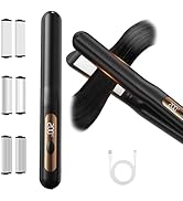 YIUMAF Cordless Hair Straightener 3 in 1,Rechargeable Flat Iron with 3 Detachable Plates Mini Hai...