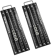 EACELIY 160Pcs ABS Socket Organizer Driver Socket Holder,ABS Tools-Socket Holder,1/4-Inch x 52 Cl...