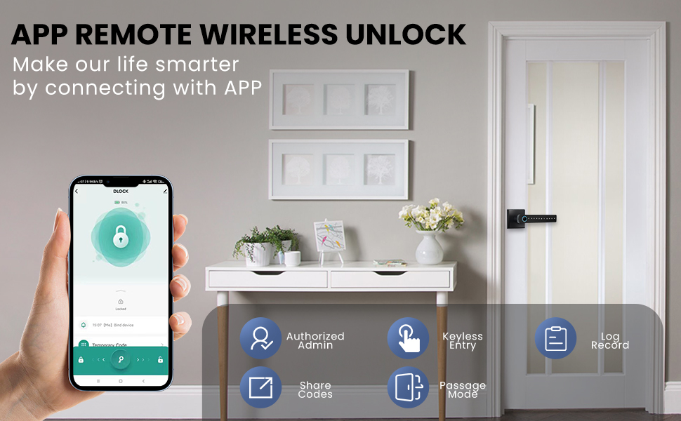 MINlA Keyless Entry Door Lock with Handle