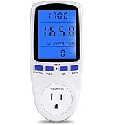 YOUTHINK Electricity Usage Monitor, Power Meter Plug Home Energy Consumption Analyzer with Digita...