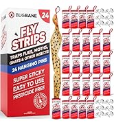 24 fly ribbons with hanging pins. Best fly trap indoor or fly traps outdoor. Super sticky fly strips