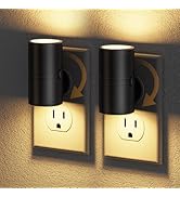 JandCase LED Night Light Plug in, Rotating Night Lights Plug into Wall [2 Pack], Dusk to Dawn Sen...