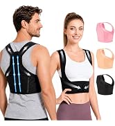 Lightweight Posture Corrector with Upper Back Brace for Women &amp; Men | Adjustable breathable shoul...