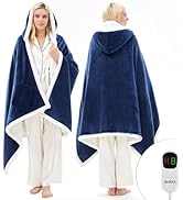 JKMAX Heated Electric Blanket Shawl - Wearable Heating Blanket Heated Throw Blanket - Heated Hood...