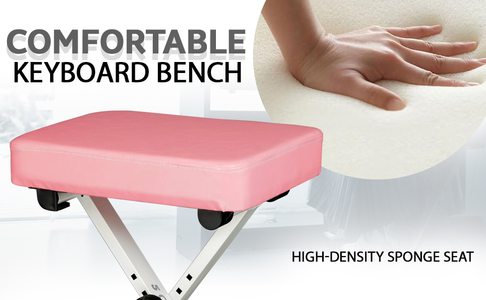 Keyboard Bench Piano Chair Stool Heavy Duty Seat Pianist Drum Guitar Player