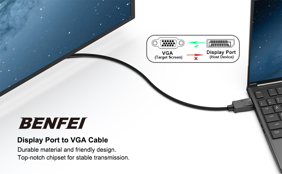 displayprt to vga cable